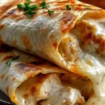 Cheesy Garlic Chicken Wraps