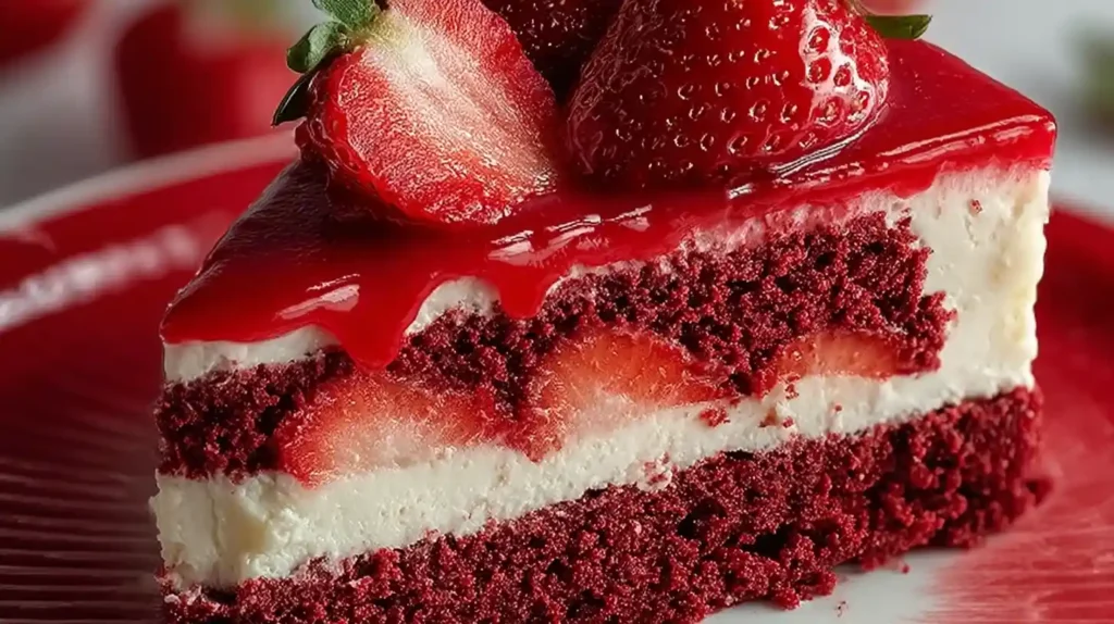 Red Velvet Strawberry Cheesecake