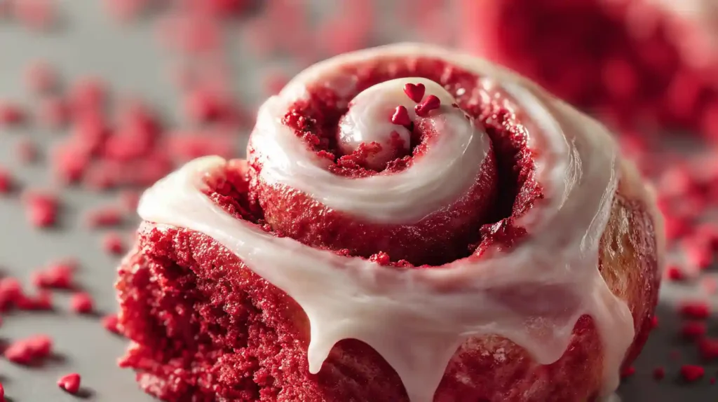 Red Velvet Valentine’s Day Cinnamon Rolls