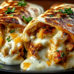 Cheesy Garlic Chicken Wraps