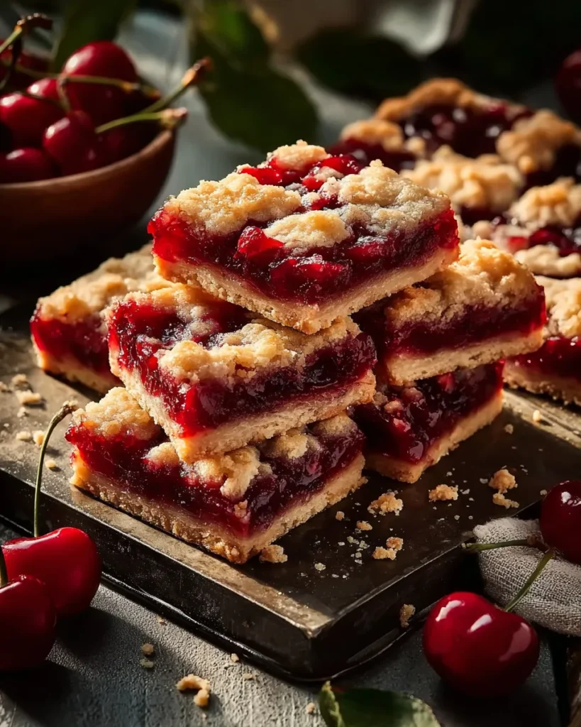 Easy Cherry Pie Bars Recipe