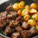 Garlic Steak Bites And Potatoes Recipe