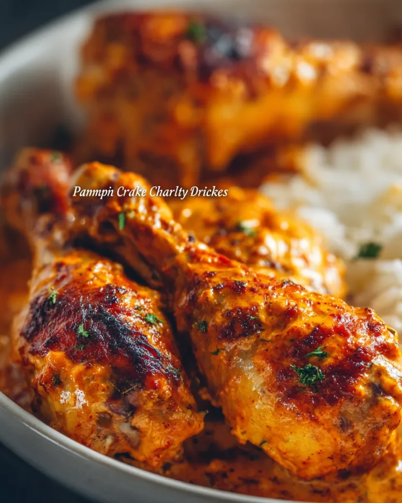 Creamy Paprika Chicken Drumsticks With Steamed Rice