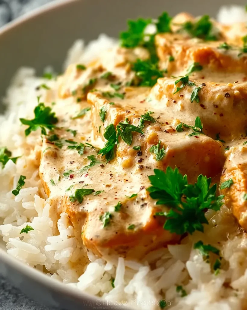 Creamy Smothered Chicken And Rice
