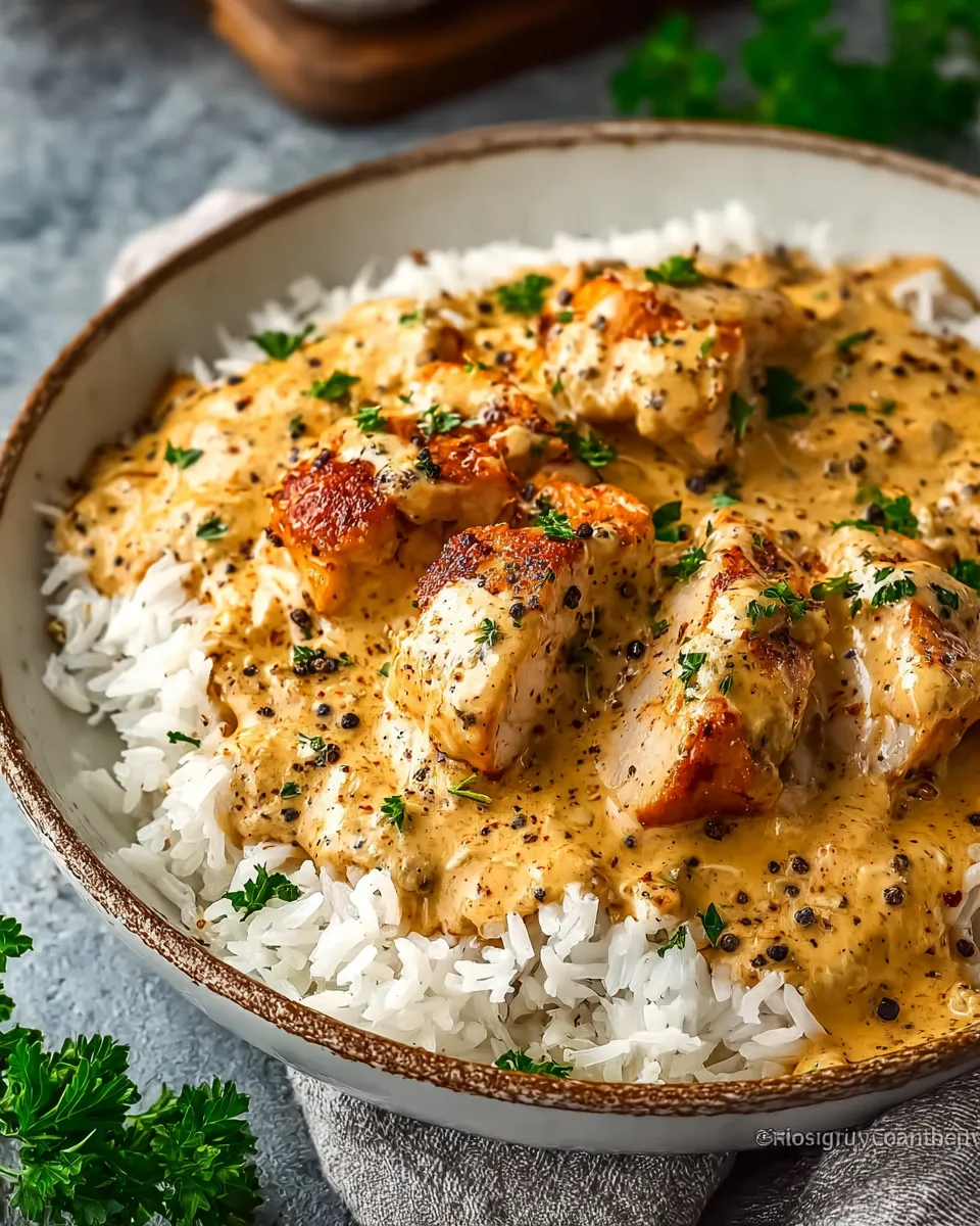 Creamy Smothered Chicken And Rice
