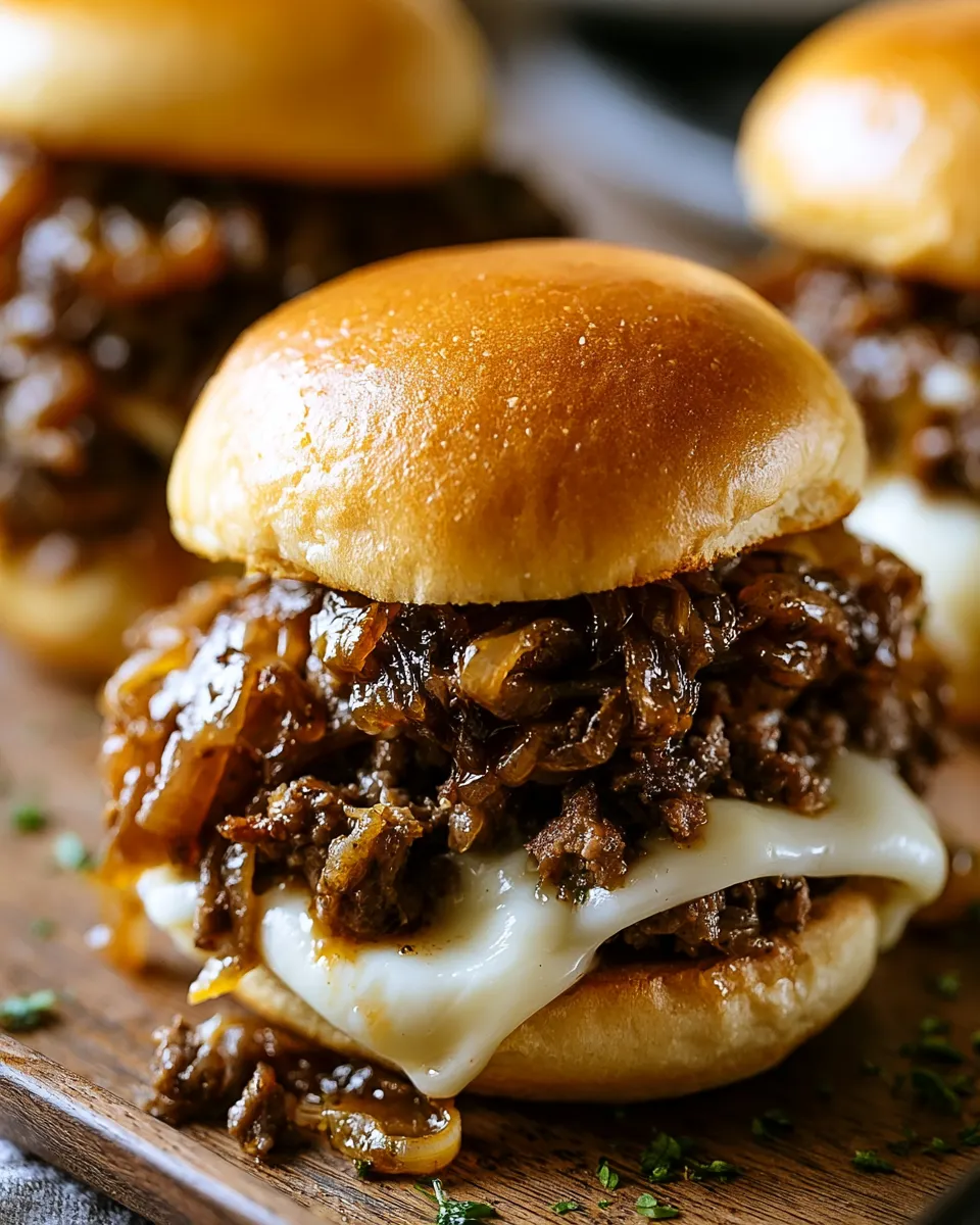 Irresistible French Onion Beef Sloppy Joes