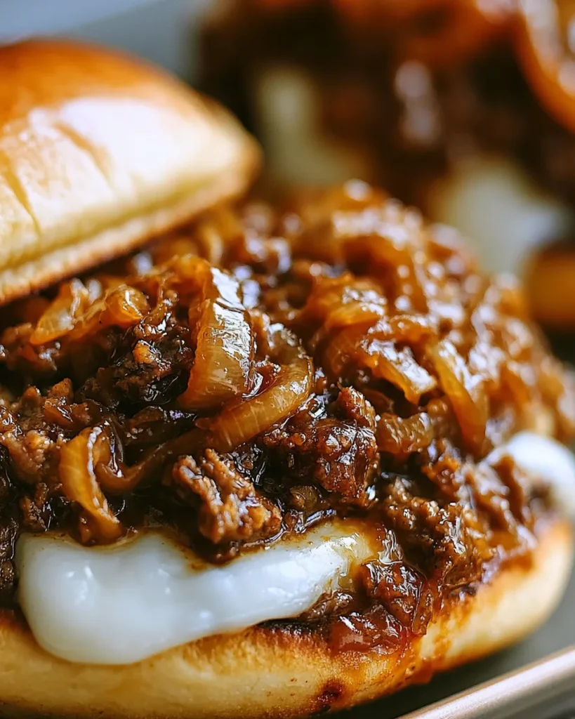 Irresistible French Onion Beef Sloppy Joes