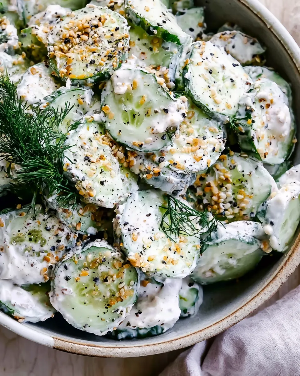 Everything Bagel Cucumber Salad