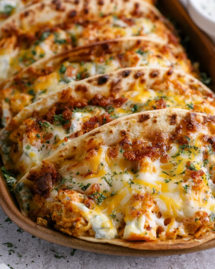 Baked Chicken Bacon Ranch Tacos