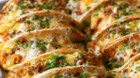 Baked Chicken Bacon Ranch Tacos