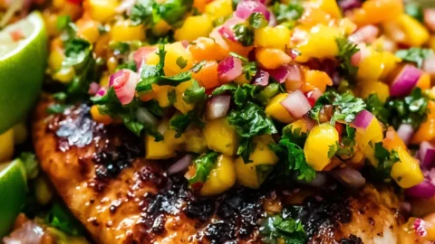Honey Lime Chicken With Mango Salsa