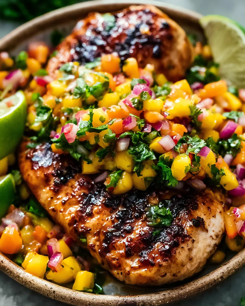 Honey Lime Chicken With Mango Salsa