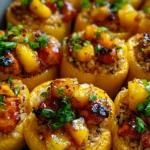 Teriyaki Pineapple Chicken And Rice Stuffed Peppers