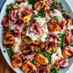 Grilled Nectarine Burrata Prosciutto Salad