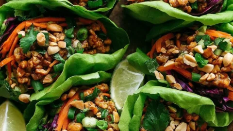 Thai Chicken Lettuce Wraps