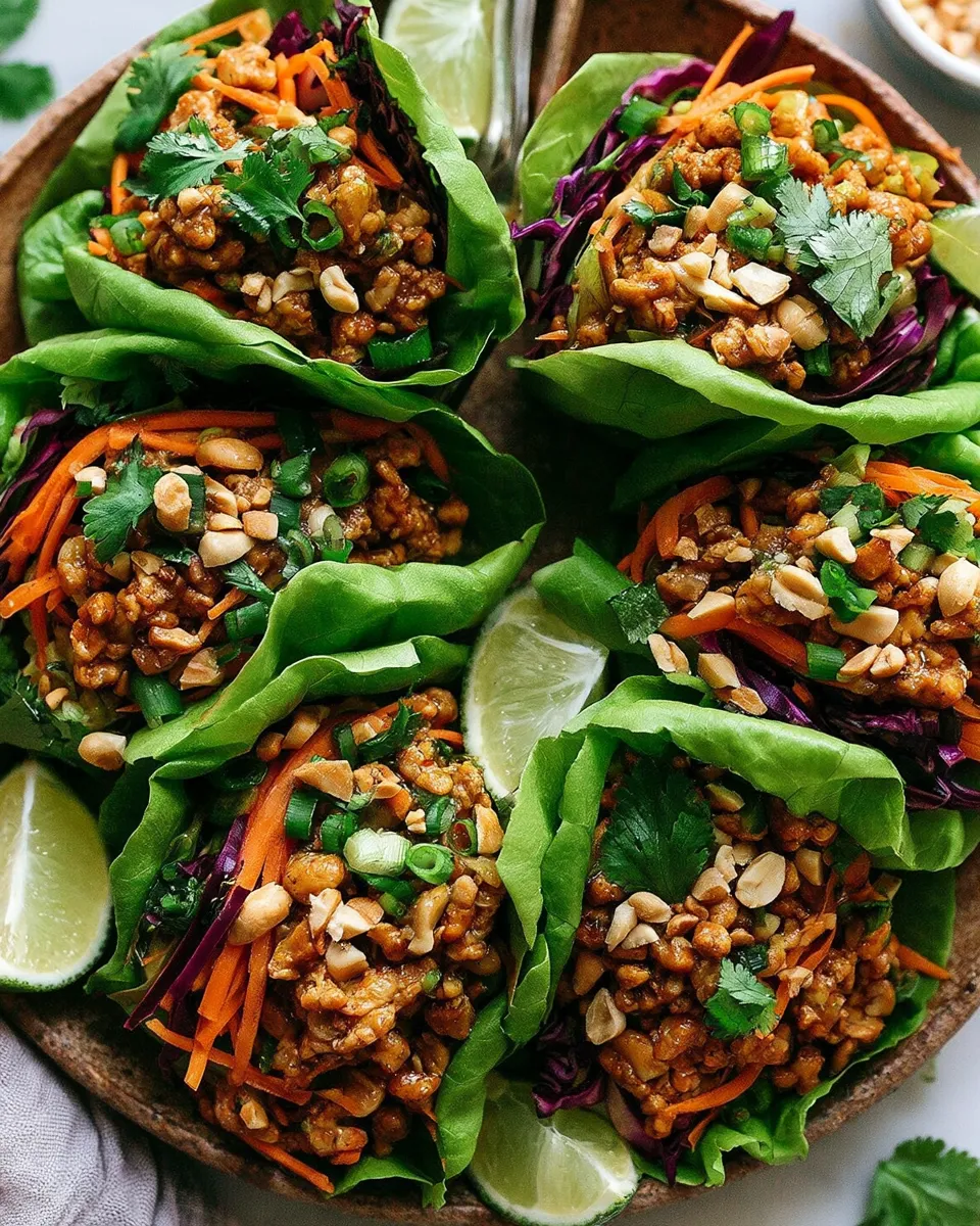 Thai Chicken Lettuce Wraps