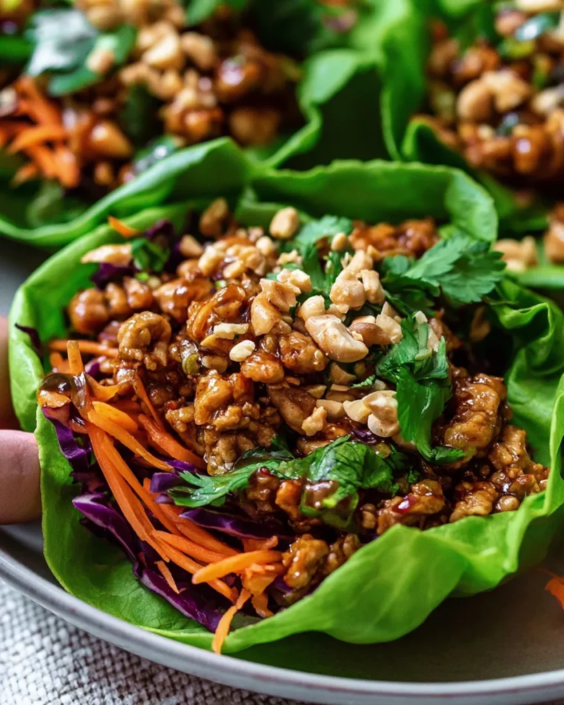 Thai Chicken Lettuce Wraps