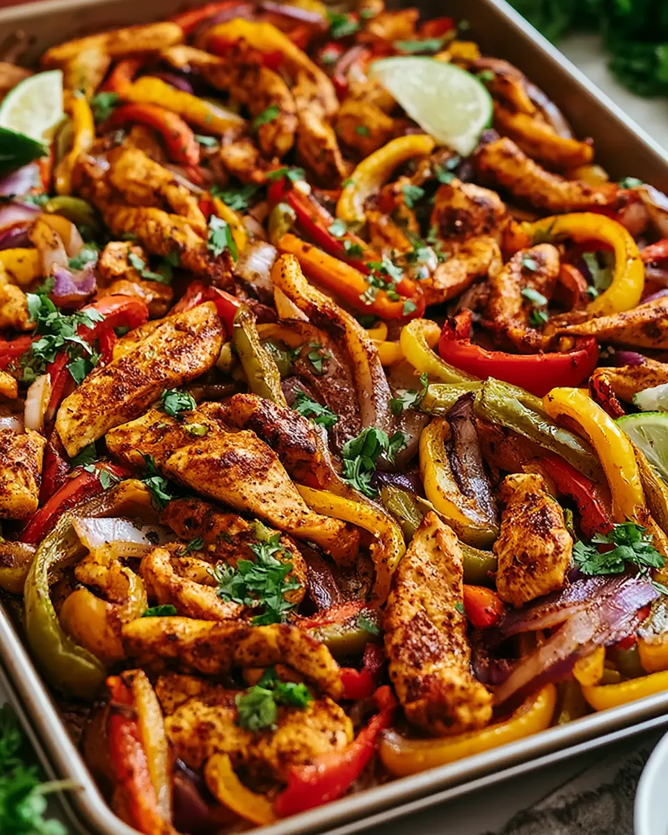 Sheet Pan Chicken Fajitas