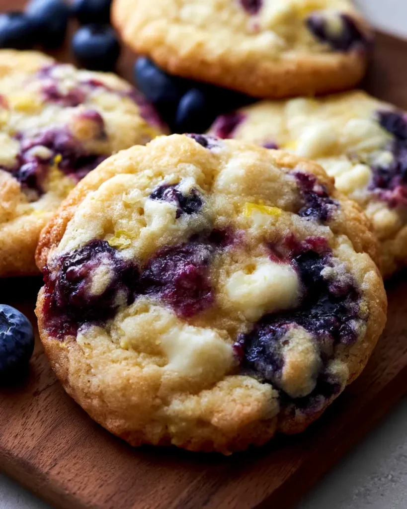 Blueberry Lemon White Chocolate Chip Cookies