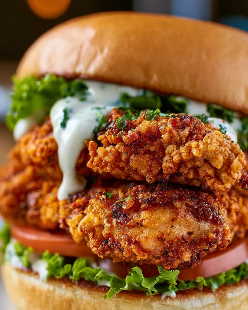Cajun Crispy Chicken Sandwich Garlic Aioli