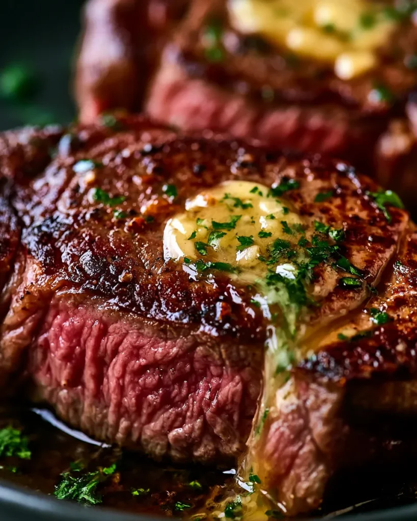 Pan Seared Steak With Garlic Butter