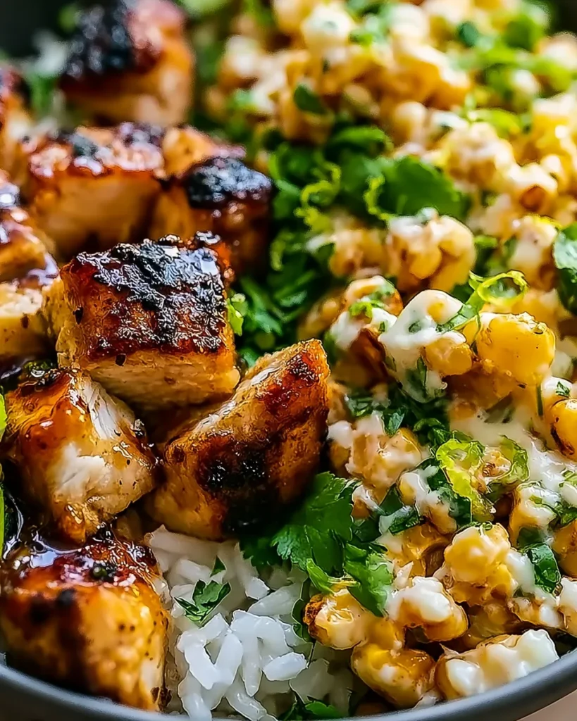 Street Corn Chicken Rice Bowl