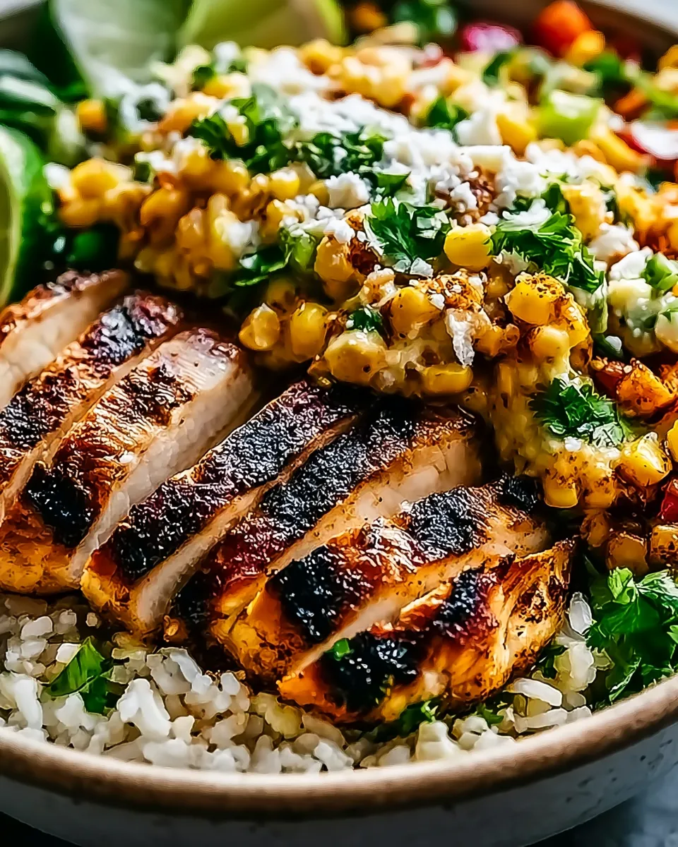 Street Corn Chicken Rice Bowl