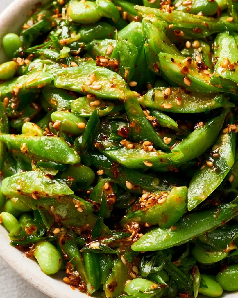 Chili Crisp Snap Pea Salad