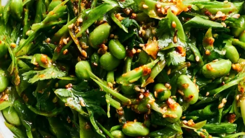 Chili Crisp Snap Pea Salad