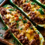 Ground Beef Zucchini Boats
