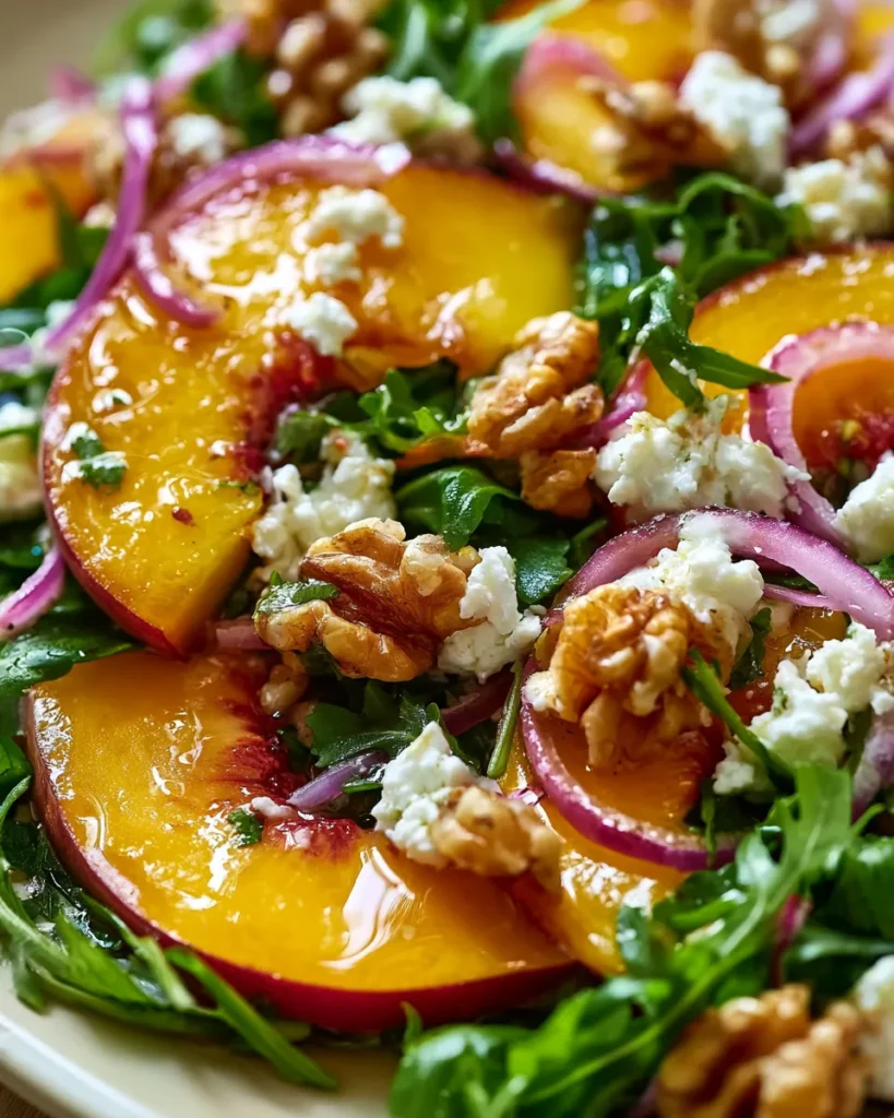 Peach Arugula Salad