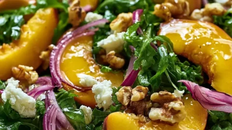 Peach Arugula Salad