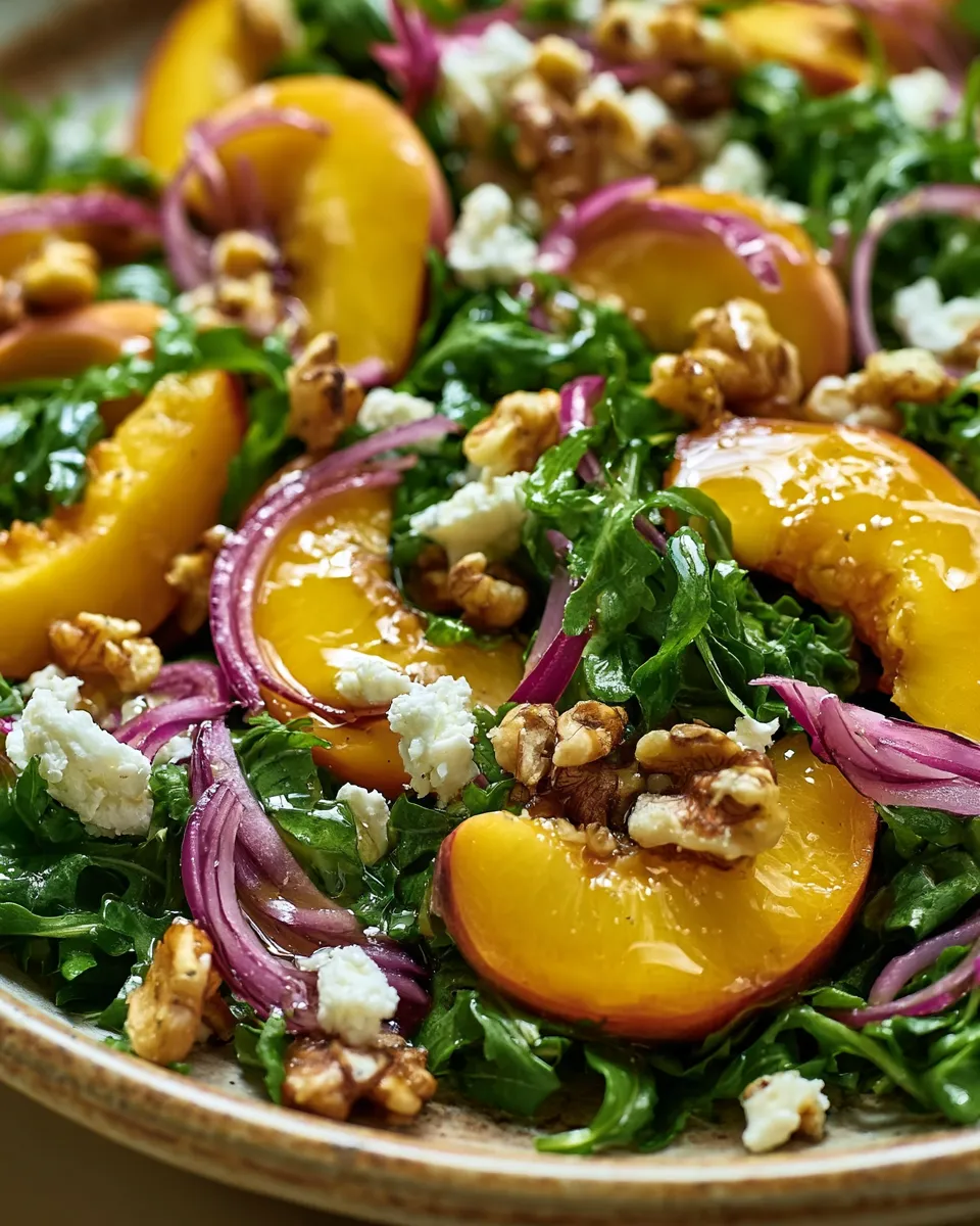 Peach Arugula Salad