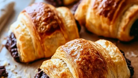 Homemade Chocolate Croissants