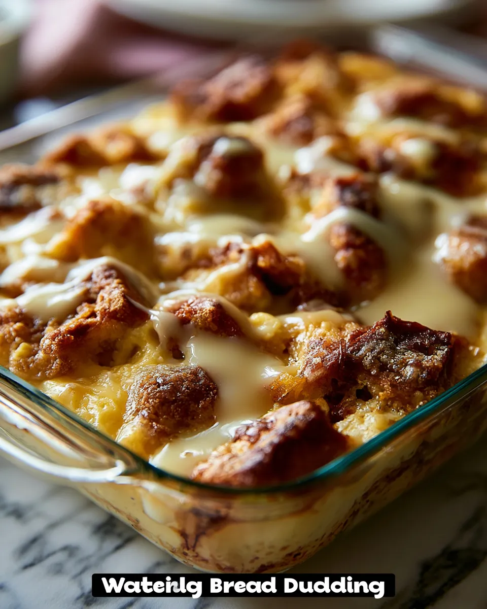 Grandmas Oldfashioned Bread Pudding With Vanilla Sauce