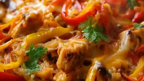 Chicken Fajita Rice Casserole