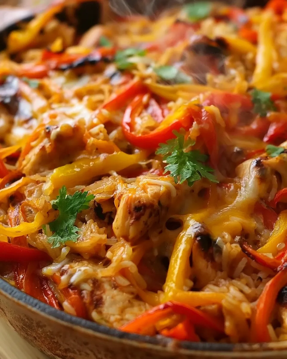 Chicken Fajita Rice Casserole