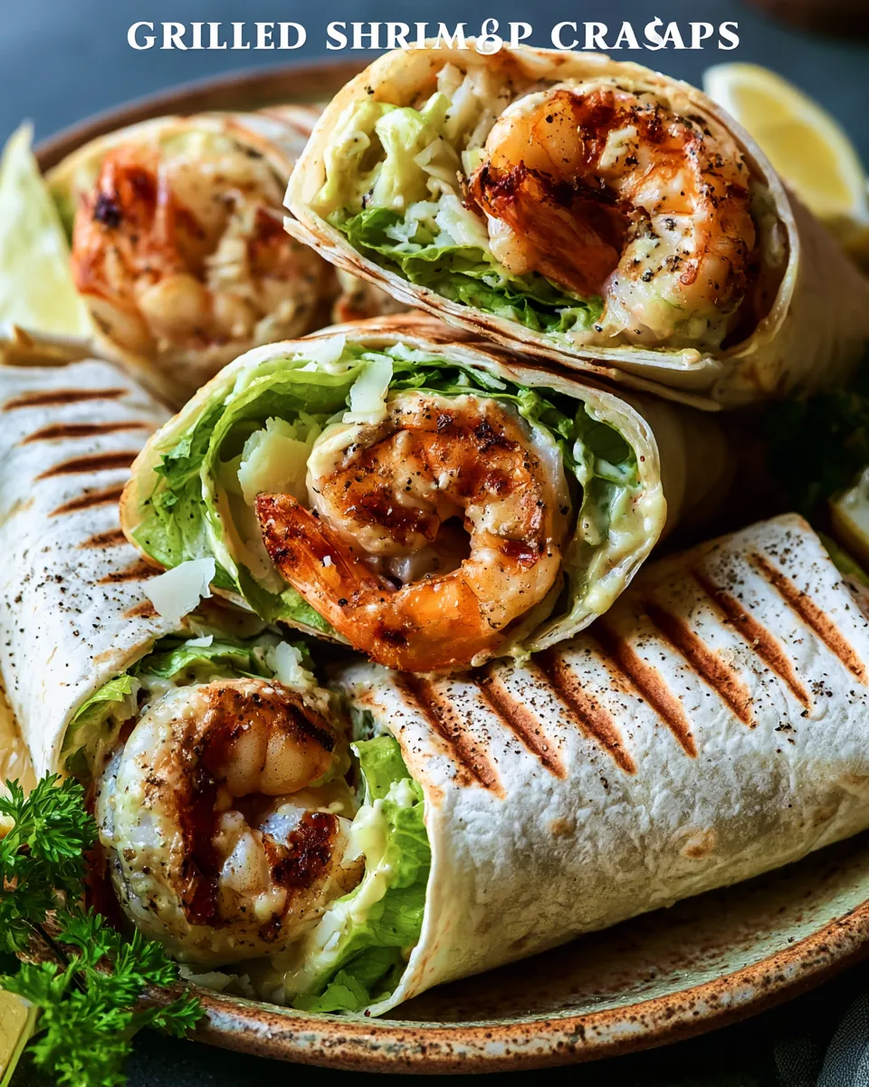 Grilled Shrimp Caesar Wraps