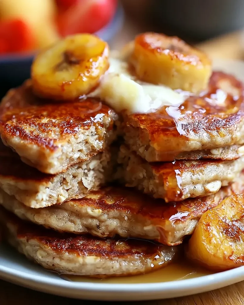 3 Ingredient Banana Oatmeal Pancakes