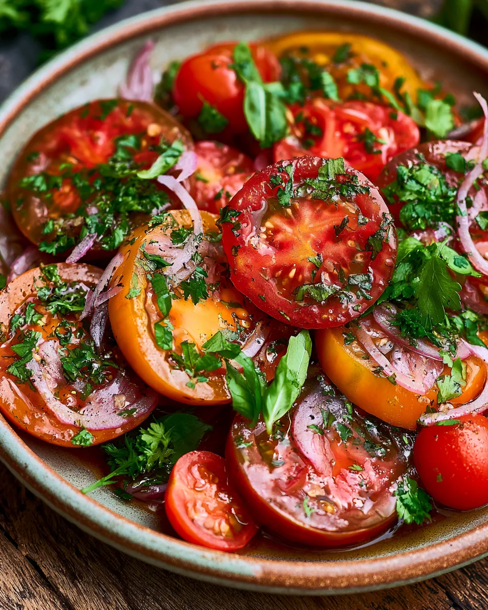 Marinated Tomatoes Salad